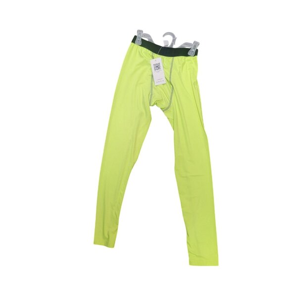 Mens Lime Green Compression Pants By Lanbaosi - Size 14/160 - Spandex & Polyeste - Picture 1 of 3